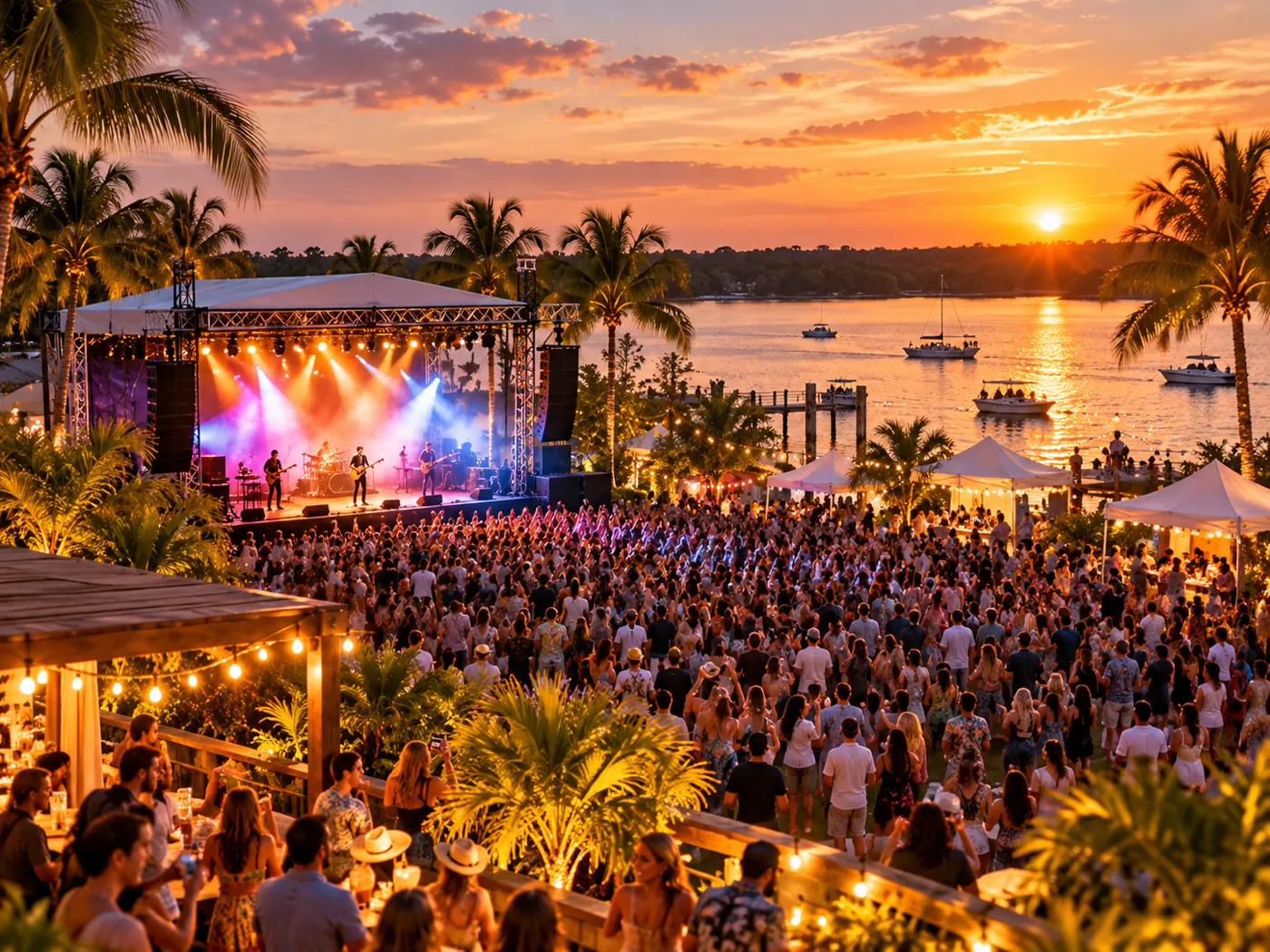 Illustrative outdoor music festival