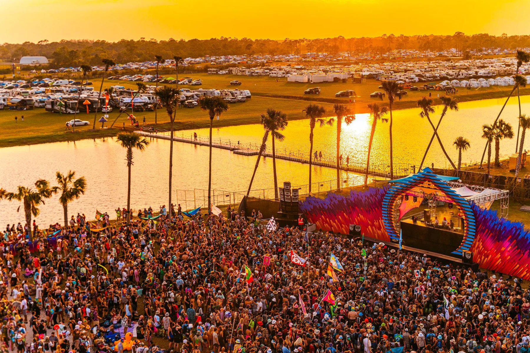 A golden-hour festival by the water — festival photograph