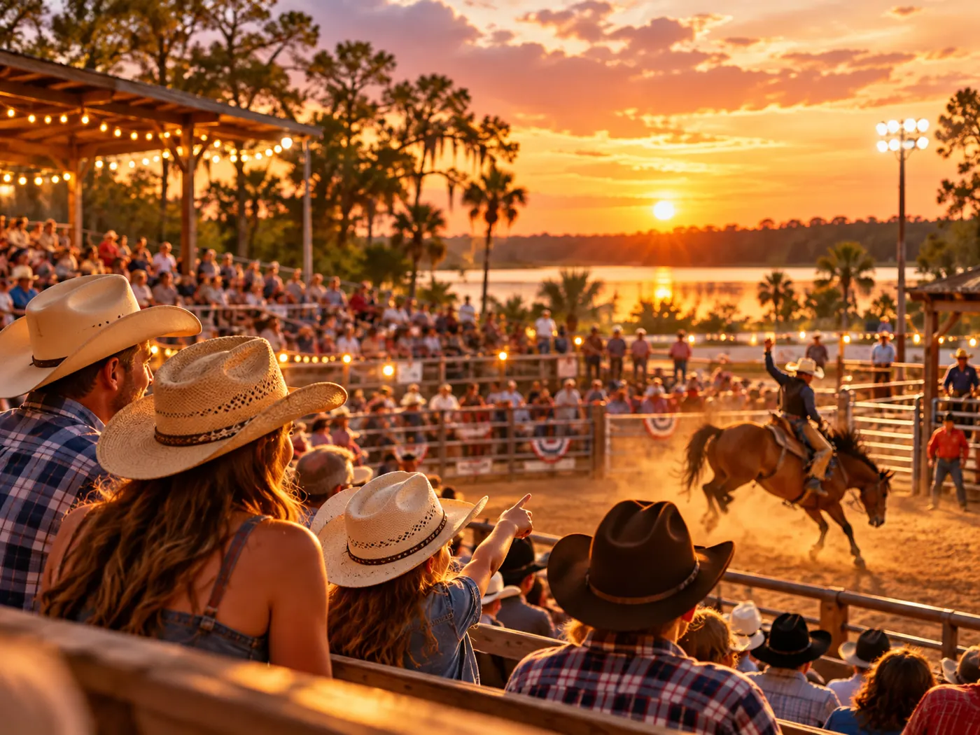 Illustrative rodeo scene